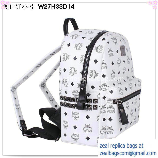 High Quality Replica Hot Sale MCM Small Stark Backpack MC2446S White